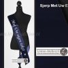 Sjerp Donkerblauw | Borstzijde Bedrukt | 100mm breed