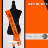 Sjerp Fluor Oranje | Borstzijde Bedrukt | 100mm breed