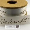 Bedankt! - bedrukt decoratielint (5 meter)