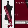 Sjerp Bordeaux-Rood | Borstzijde Bedrukt | 100mm breed