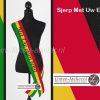 Sjerp Carnaval Rood - Geel - Groen | Borstzijde Bedrukt | 100mm breed